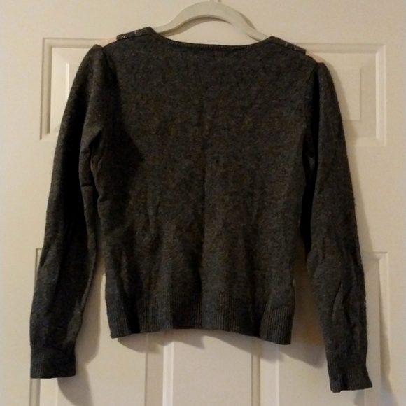 Apt #9 100% Cashmere Sweater V-Neck Argyle Print Pink & Grey Size Small Vintage - Picture 3 of 6